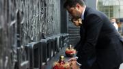 Volodymyr Zelenskyy at the Holodomor Memorial