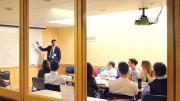 Gawande at his weekly meeting with his research team, discussing initiatives to improve surgical safety