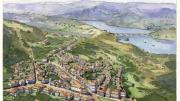 An early rendering of Lavasa, India