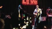 Soulfège performs at the World Café Live in Philadelphia last January,  with Gramling (center) and Ashong (right, with guitar) on vocals.