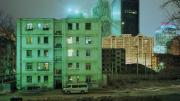 “Building No. 10 in  Hu Jia Lou Xi Li” (2008), with the China Central   Television headquarters rising to the rear.