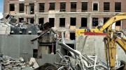 The view on Prescott Street, east of the Fogg, following demolition of Werner Otto Hall