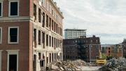 Looking north, toward William James Hall