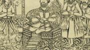 <em>Firdawsi at the Court of Sultan Mahmud of Ghazni,</em> on display at Houghton Library