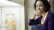 Paleontologist Phoebe Cohen explores the origins of life during a family program on October 17 at the Harvard Natural History Museum.