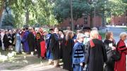 The academic procession forms up.