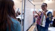 Undergraduate course assistants Rachel Zax and Abiola Laniyonu