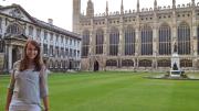 Victoria Baena ’14 at King’s College, in the <i>other</i> Cambridge