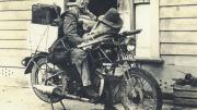 Marden in New Zealand on his way from the farm to Wellington to try to leave for America, 1942 