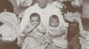 <i>Social Settlements: United States. Pennsylvania. Philadelphia. “Starr Centre Association”: The Starr Centre Association, Philadelphia, Pa.: Twins When They Began to Take Modified Milk,</i> c. 1907. Gelatin silver print. 