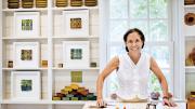 Laurie Krasny Brown in her studio on Martha&rsquo;s Vineyard 