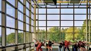 A class in the Dance Studio of the &rsquo;62 Center for Theatre and Dance at Williams