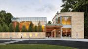The exterior of Temple Beth Elohim in Wellesley, Massachusetts