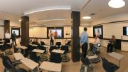 A state-of-the-art smart classroom, complete with Mondopads and document cameras, has already been reserved for six courses, on topics ranging from DNA transport to French.