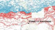 A detail of the preceding map showing trenches in the Argonne Forest