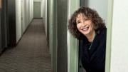 Nancy Rosenblum in her Greenwich Village apartment building