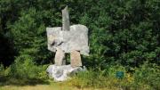 “The Phoenix,” a 15-foot-tall granite sculpture by Janis Karlovs