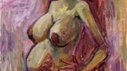 Painting of a pregnant nude