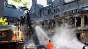 Photograph, demolition at Harvard Divinity School’s Andover Hall