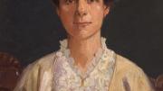 Painted portrait of Adella Hunt Logan