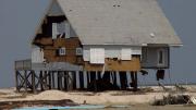Photograph of Dauphin Island, Alabama, after Hurricane Katrina, 2005, illustrating risks of coastal development as climate change progresses