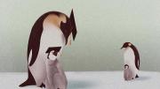 Illustration about meritocracy: one mother penguin and chick wear college mortarboards, while another mother penguin and her chick don’t.