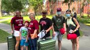 Freshman Gavin Lindsey moves into Harvard yard with his family.