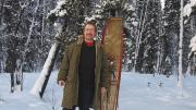 Photograph of Eric Hegsted in Yukon snow with snowshoes