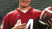 Quarterback Ryan Fitzpatrick ’05. His ability to throw, scramble, and run creates havoc for opposing defenses.