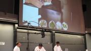 Chef Joan Roca demonstrates the sous vide technique on a piece of Dover sole.