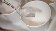 Chef Jordi Roca's chocolate sorbet—white in color after he distilled cocoa beans—was sampled by the audience.