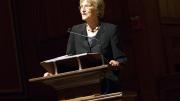 Harvard president Drew Faust marks the start of the academic year with an address in Sanders Theatre. 