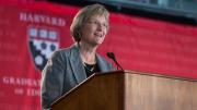 President Drew Faust lauded the HGSE community for its "grit" and spirit of exploration.