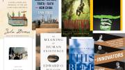 Covers of the eight books by Harvardians on the 2014 National Book Award long list