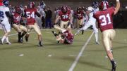 Harvard defensive back Scott Peters snuffed the final Holy Cross hope with a diving interception. On the night, the Crimson forced three turnovers.