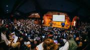 Photo of Harvard students attending CS50 in Sanders Theatre