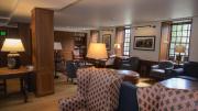 The inside of the Lowell House senior common room.