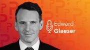 A black and white portrait of Edward Glaeser