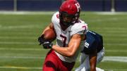 Harvard freshman wideout Kaedyn Odermann snared his first touchdown on a 31-yard pass in the opening quarter.