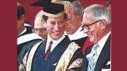 Prince Charles with Francis H. Burr in 1986