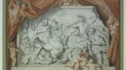 Roman statue of Diomedes with babies crawling on it