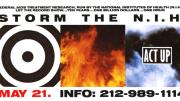 ACT UP, <i>Storm the NIH</i> sticker, May 21, 1990