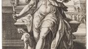 Jan Sadeler I, after Maarten de Vos,<i> Rhetoric,</i> from the series <i>The Seven Liberal Arts,</i> after 1575. Engraving