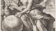 Department of Digital Imaging and Visual Resources, Harvard Art Museums, © 2011 President and Fellows of Harvard College Jan Sadeler I, after Maarten de Vos,<i> Astronomy,</i> from the series <i>The Seven Liberal Arts,</i> after 1575. Engraving