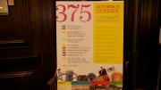 Signs in the dining halls offered historical information about the dishes served.
