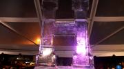 The celebration included several Harvard-themed ice sculptures.