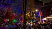 Colorful lights helped illuminate the Yard.