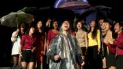 More than 40 undergraduate groups were scheduled to perform during the evening celebration. The show went on, mostly undeterred by the rain.