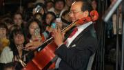 Yo-Yo Ma ’76 played part of Bach's first cello suite.