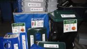 All stacked up and ready to recycle